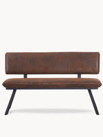 Sitzbank JUNA – Esszimmerbank mit Rückenlehne & Metallgestell