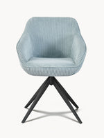 Esszimmerstuhl ARVIT – Drehbarer Stuhl mit Armlehnen & Cord oder Wildlederoptik | B&D home