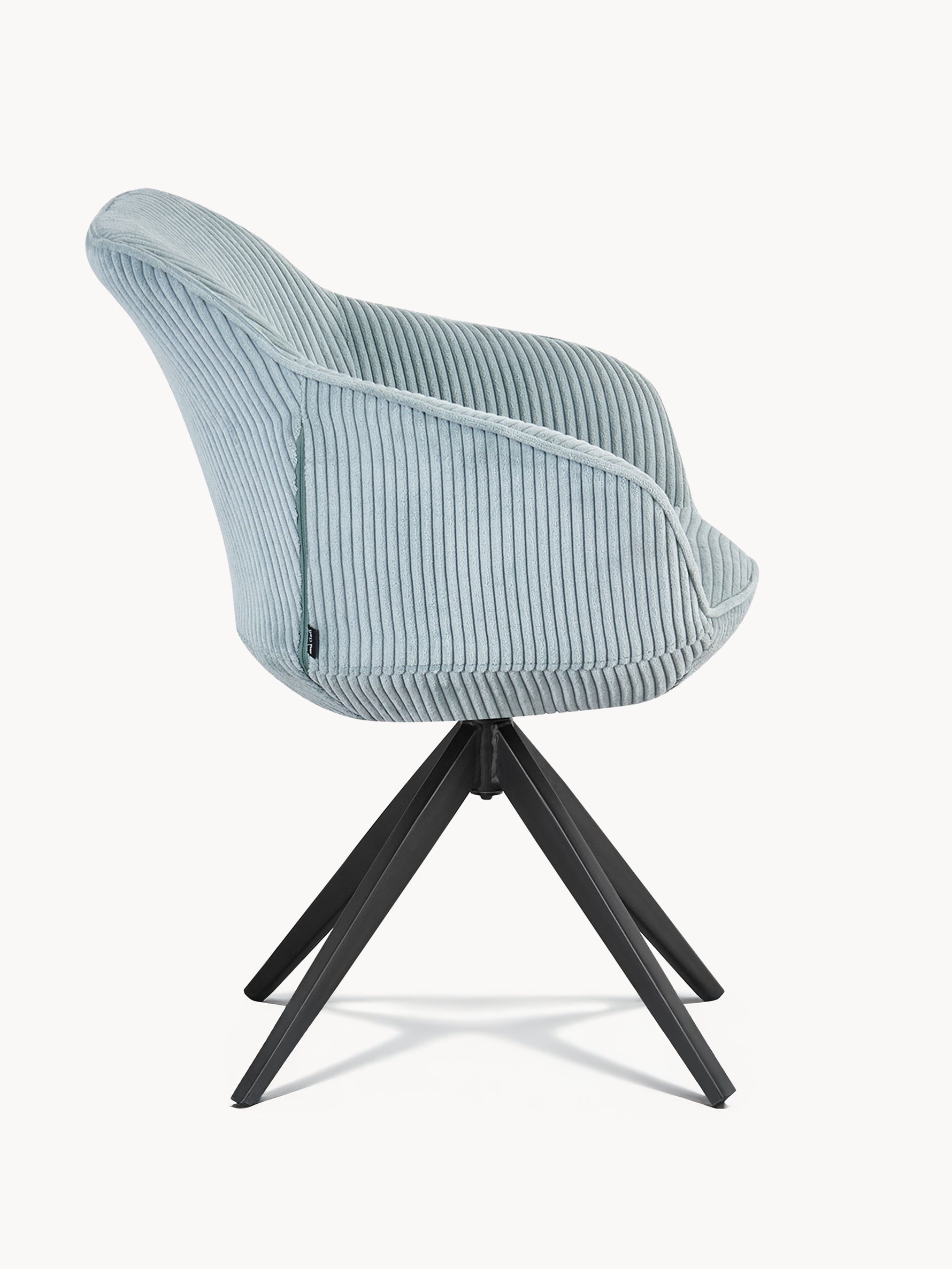 Esszimmerstuhl ARVIT – Drehbarer Stuhl mit Armlehnen & Cord oder Wildlederoptik | B&D home