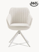 Esszimmerstuhl ARVIT – Drehbarer Stuhl mit Armlehnen & Cord oder Wildlederoptik | B&D home