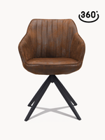 Esszimmerstuhl ARVIT – Drehbarer Stuhl mit Armlehnen & Cord oder Wildlederoptik | B&D home