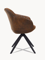 Esszimmerstuhl ARVIT – Drehbarer Stuhl mit Armlehnen & Cord oder Wildlederoptik | B&D home