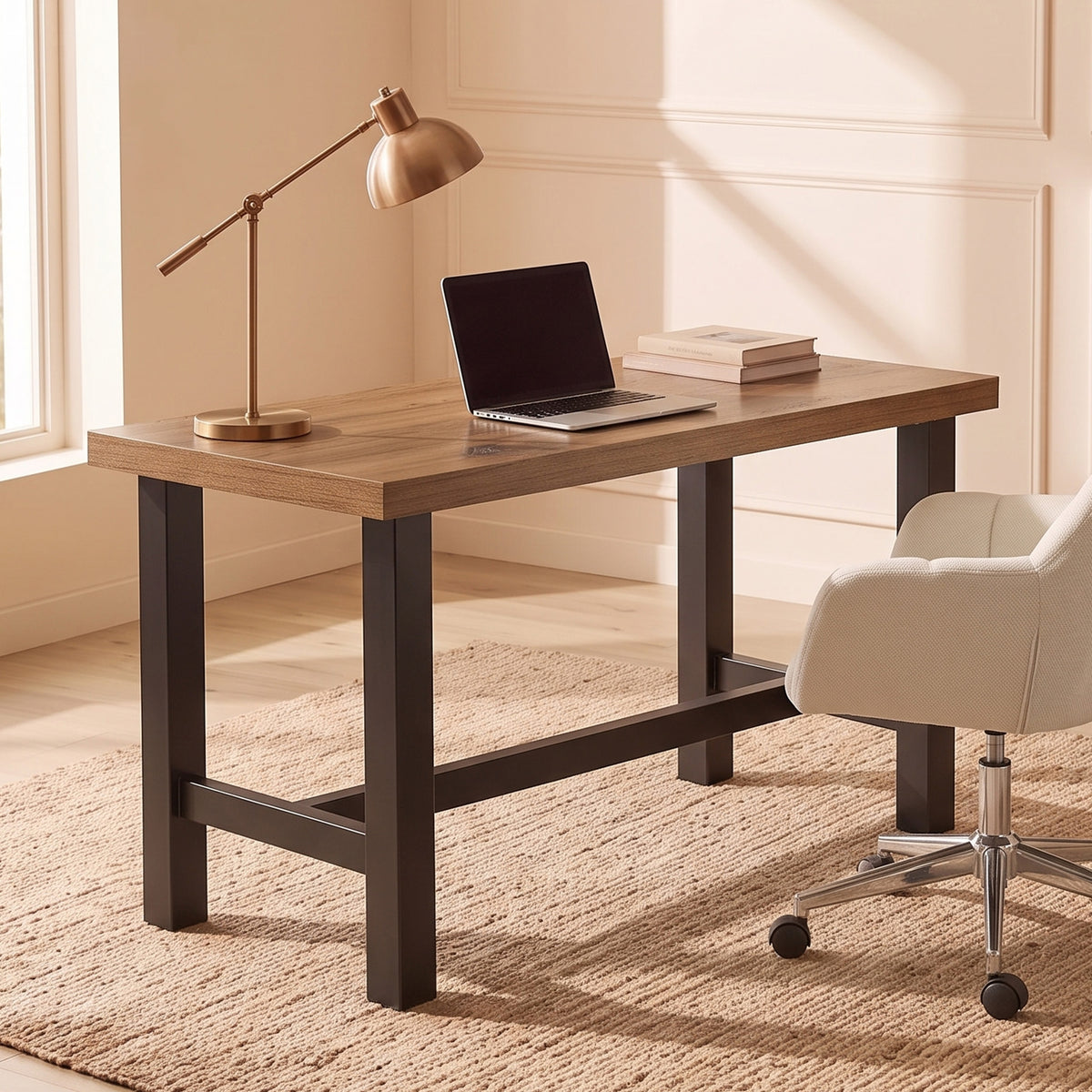 Schreibtisch THOR - stabiler Home Office Tisch in Industrie-Design
