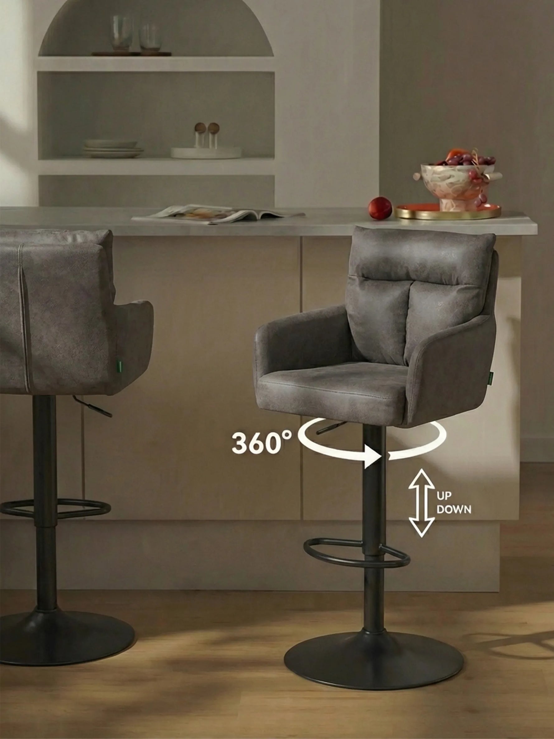 Leo 2er-Set - Premium Barhocker mit Drehfunktion