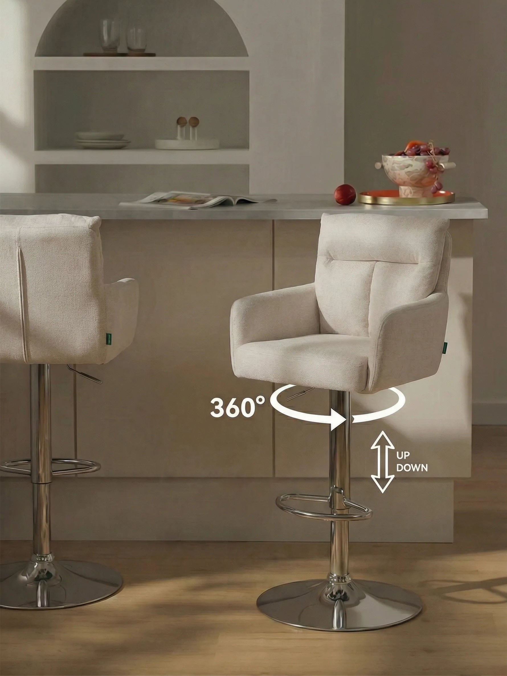 Leo 2er-Set - Premium Barhocker mit Drehfunktion