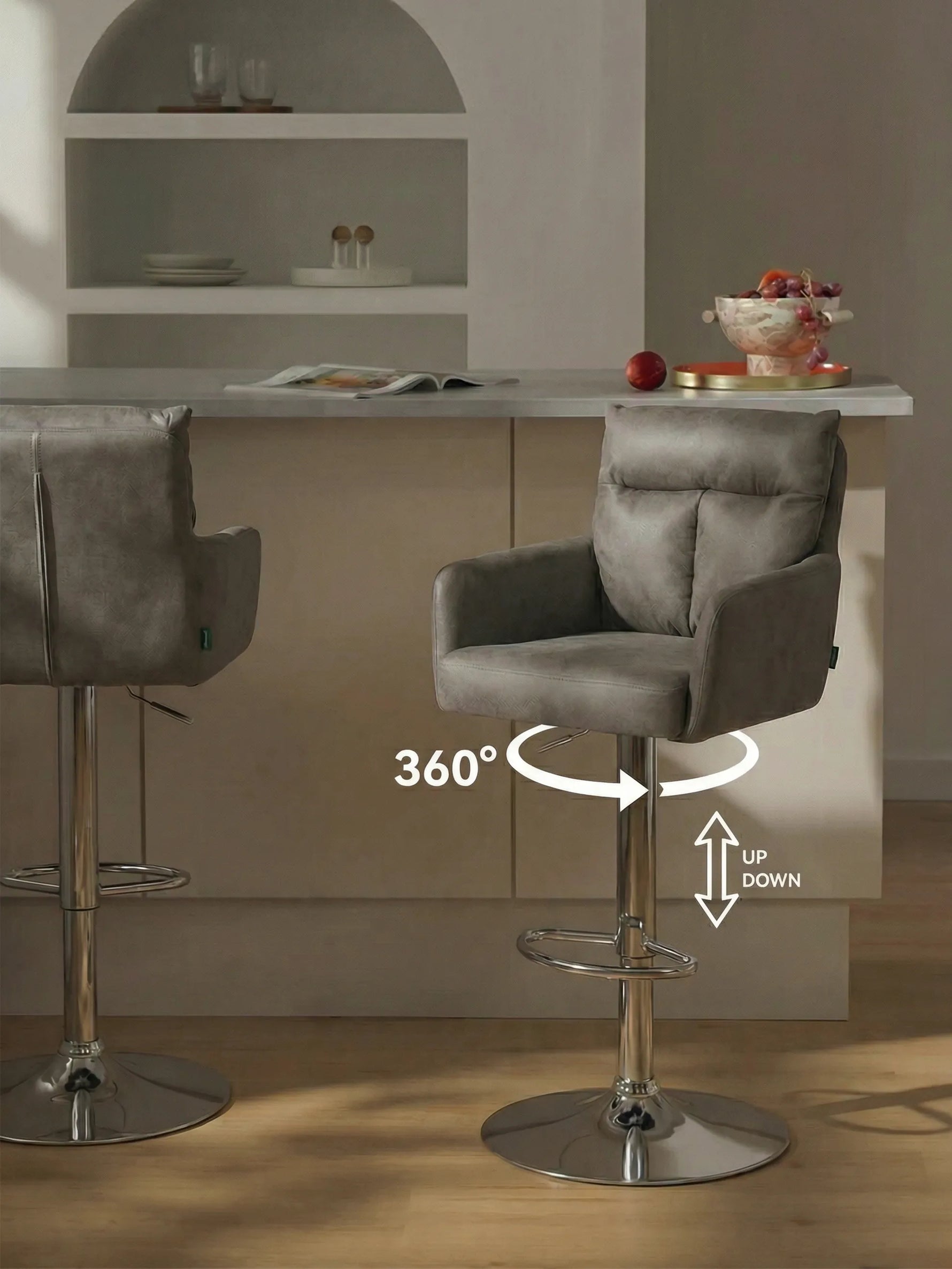 Leo 2er-Set - Premium Barhocker mit Drehfunktion