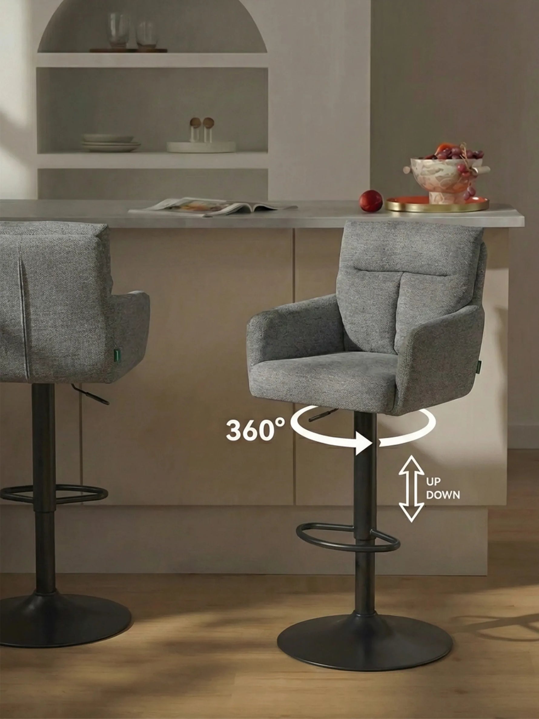 Leo 2er-Set - Premium Barhocker mit Drehfunktion