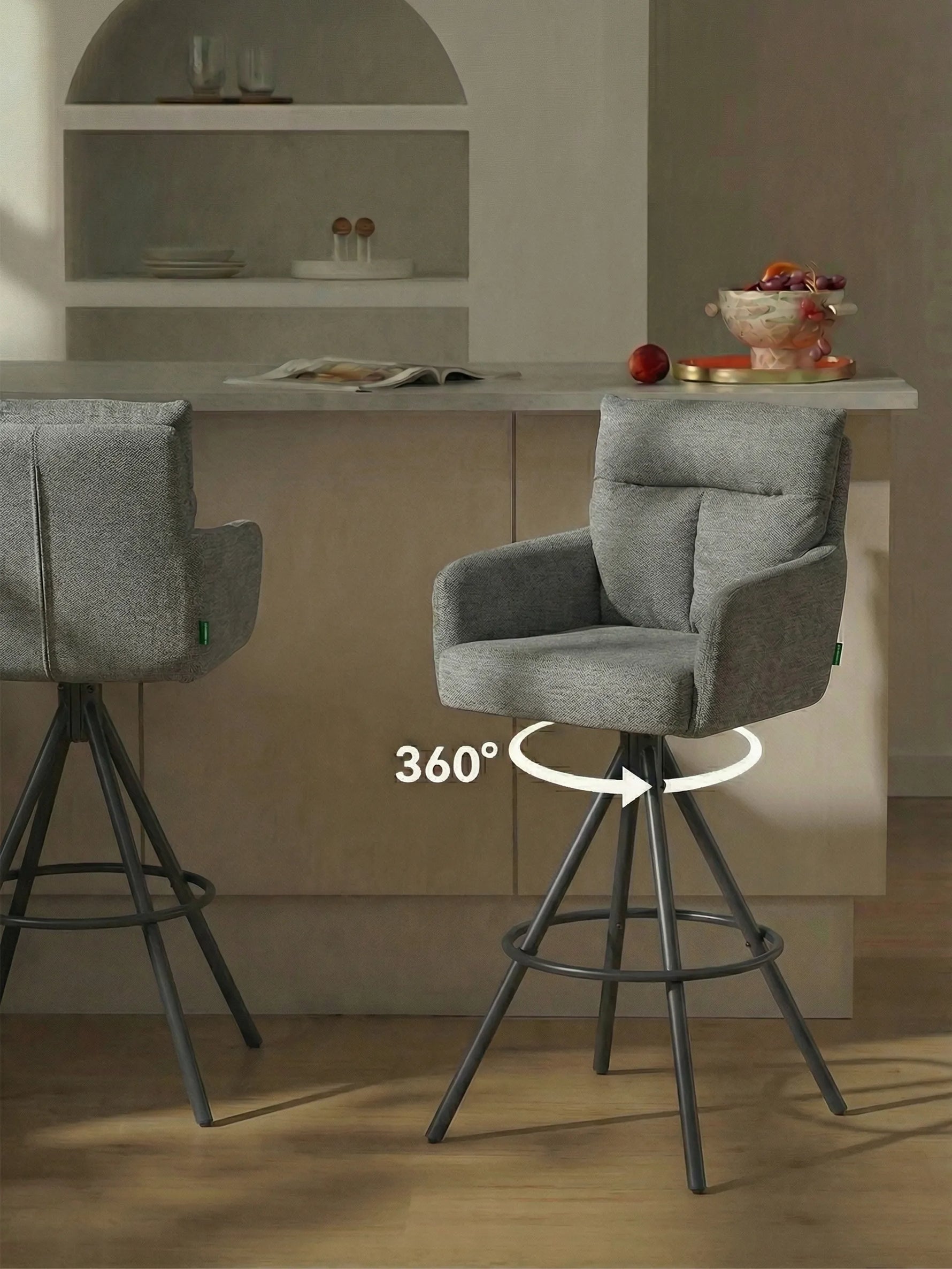 Leo 2er-Set - Premium Barhocker mit Drehfunktion