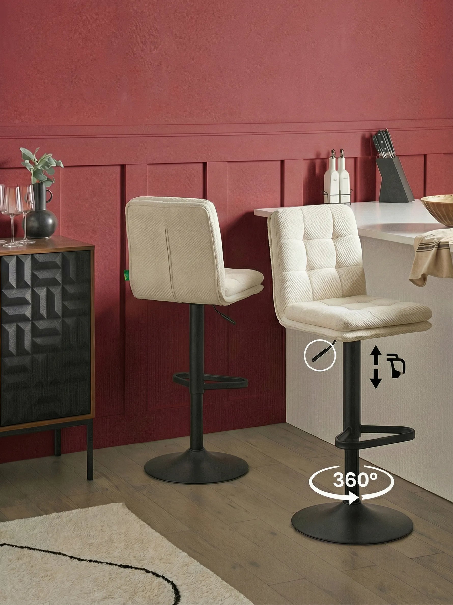 Juno 2er-Set - Barhocker ohne Lehne