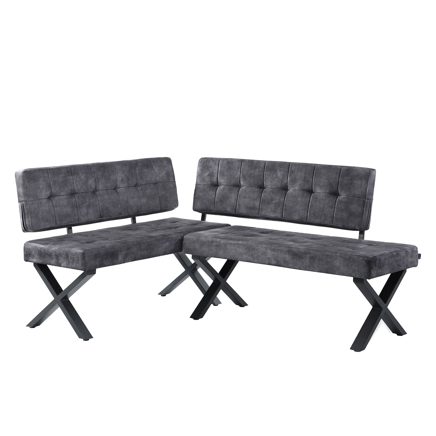 Eckbank EKA - Modulare Eckbank mit X Gestell beidseitig montierbar