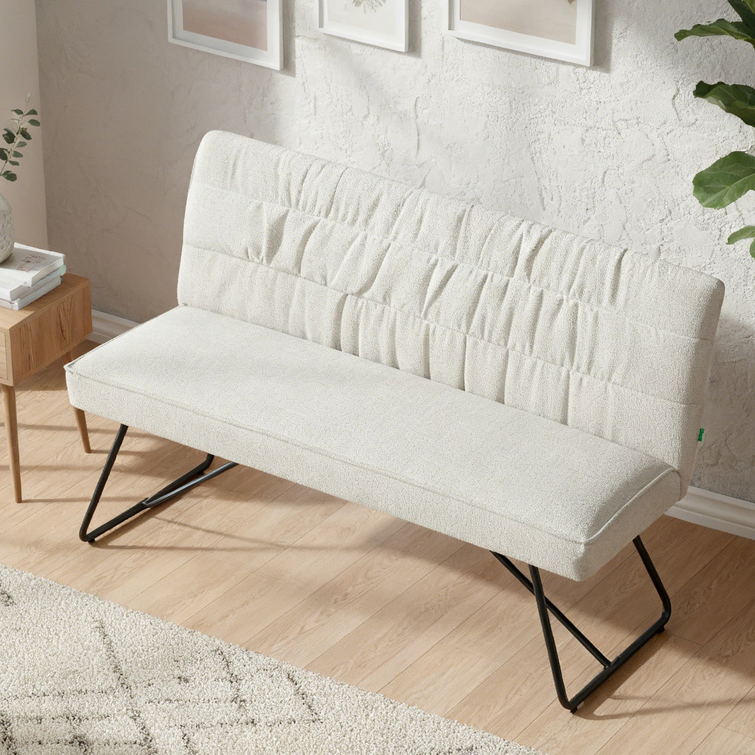 Esszimmerbank HANNAH, gepolstert, mit Metallgestell