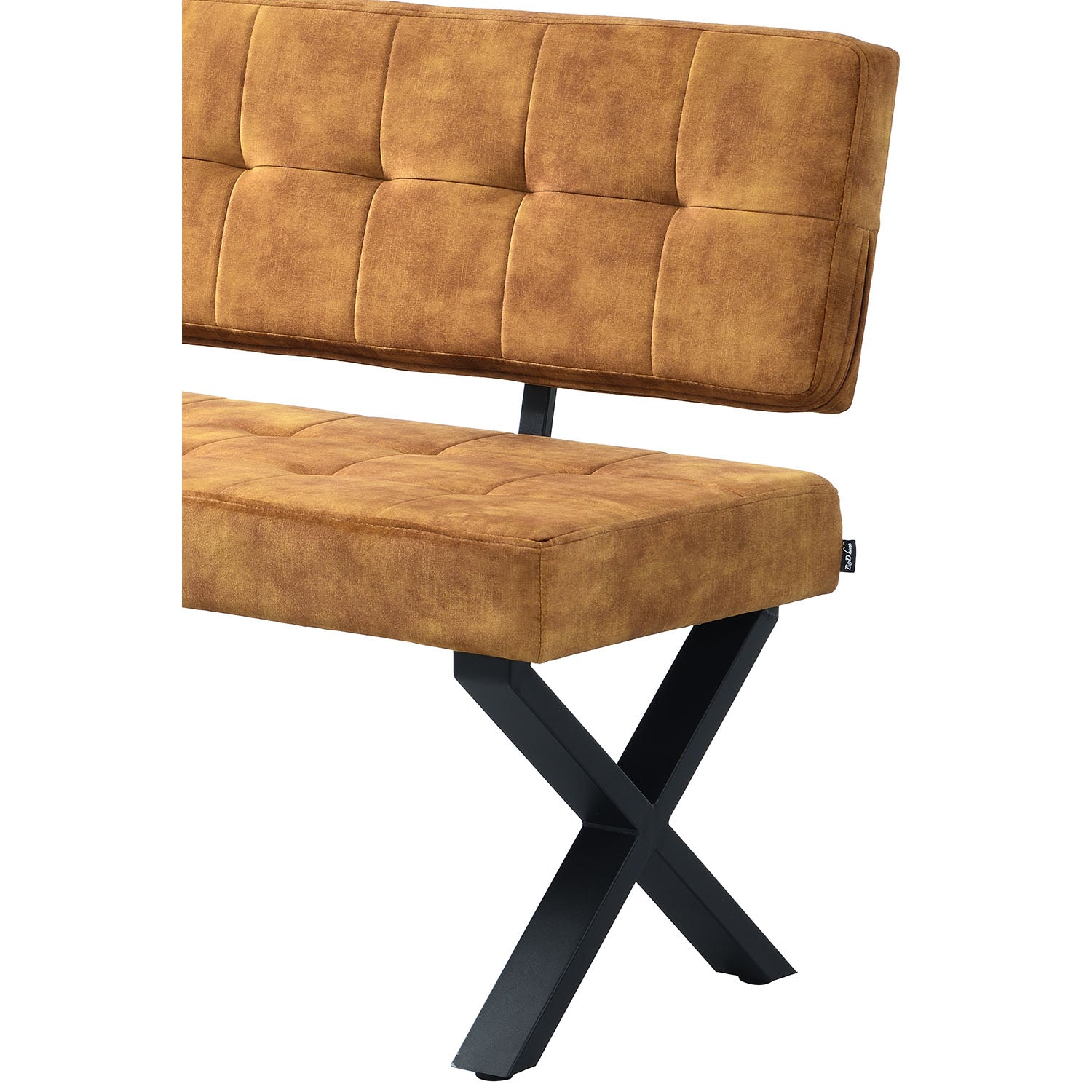 Sitzbank KAREN – Esszimmerbank mit Rückenlehne & Metallgestell