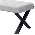 Sitzbank KAREN – Esszimmerbank mit Rückenlehne & Metallgestell