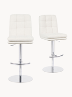 B-Ware Barhocker Juno, Creme, Chromgestell höhenverstellbar, drehbar