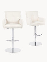 Kira 2er-Set- Premium Barhockerset in Cord oder Samtstoff