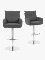 Kira 2er-Set- Premium Barhockerset in Cord oder Samtstoff