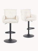 Kira 2er-Set- Premium Barhockerset in Cord oder Samtstoff