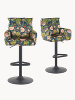 Kira 2er-Set- Premium Barhockerset in Cord oder Samtstoff