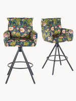 Kira 2er-Set- Premium Barhockerset in Cord oder Samtstoff