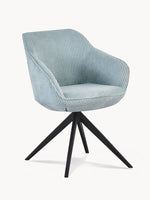 Esszimmerstuhl ARVIT – Drehbarer Stuhl mit Armlehnen & Cord oder Wildlederoptik | B&D home