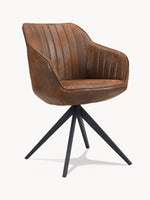 Esszimmerstuhl ARVIT – Drehbarer Stuhl mit Armlehnen & Cord oder Wildlederoptik | B&D home