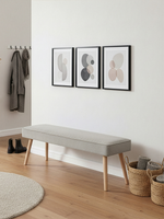 Sitzbank PAUL – Polsterbank mit Rückenlehne & Holzbeinen | B&D home