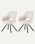 Esszimmerstühle THOMAS-JUNA 2er Set, 180° drehbar mit Rückholfunktion