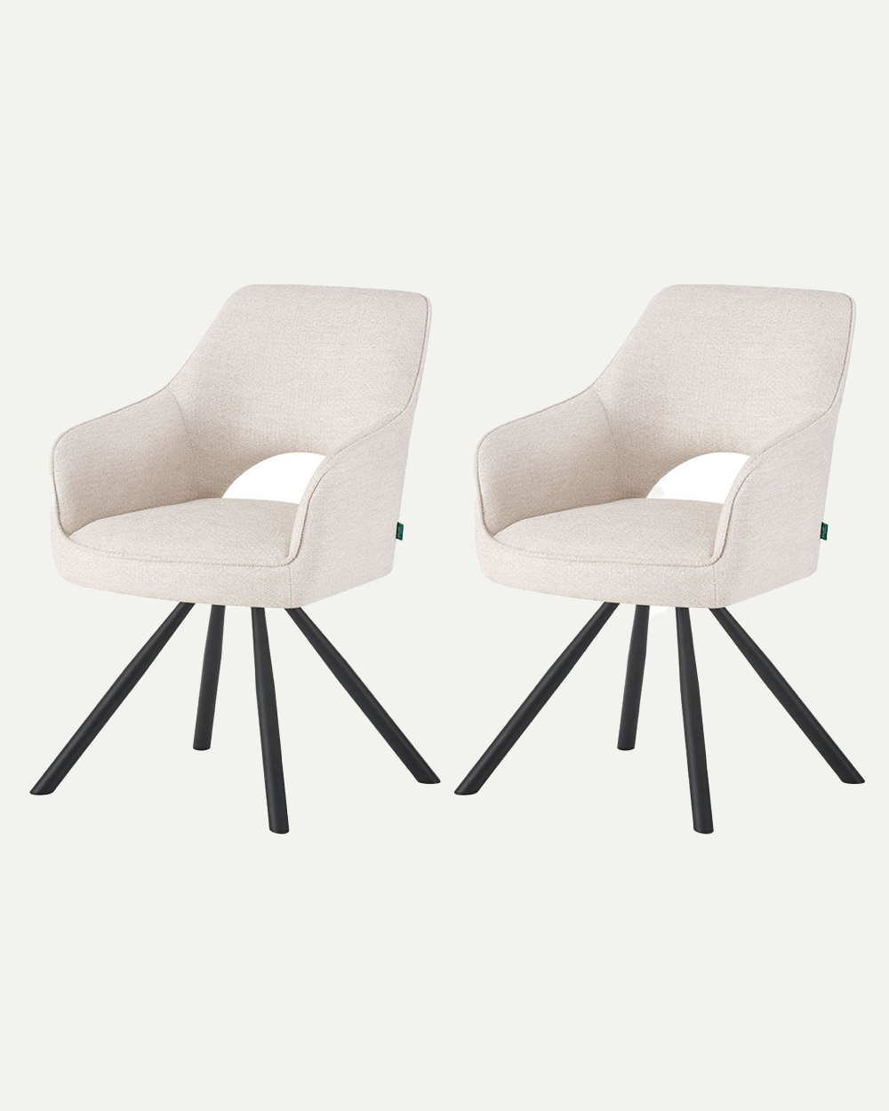 Esszimmerstühle THOMAS-JUNA 2er Set, 180° drehbar mit Rückholfunktion