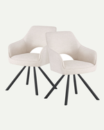 Esszimmerstühle THOMAS-JUNA 2er Set, 180° drehbar mit Rückholfunktion