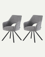 Esszimmerstühle THOMAS-JUNA 2er Set, 180° drehbar mit Rückholfunktion