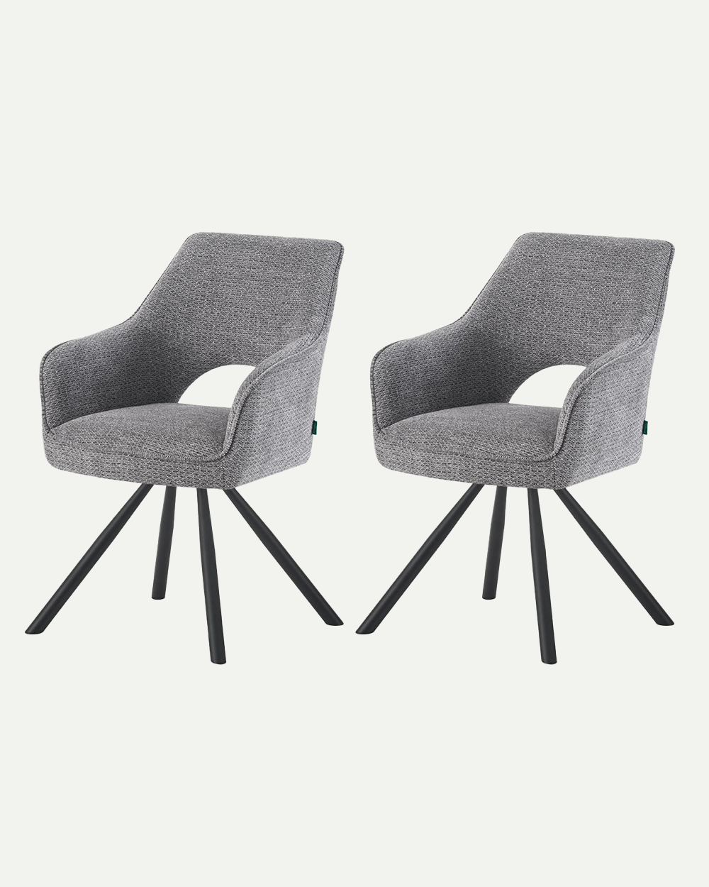 Esszimmerstühle THOMAS-JUNA 2er Set, 180° drehbar mit Rückholfunktion