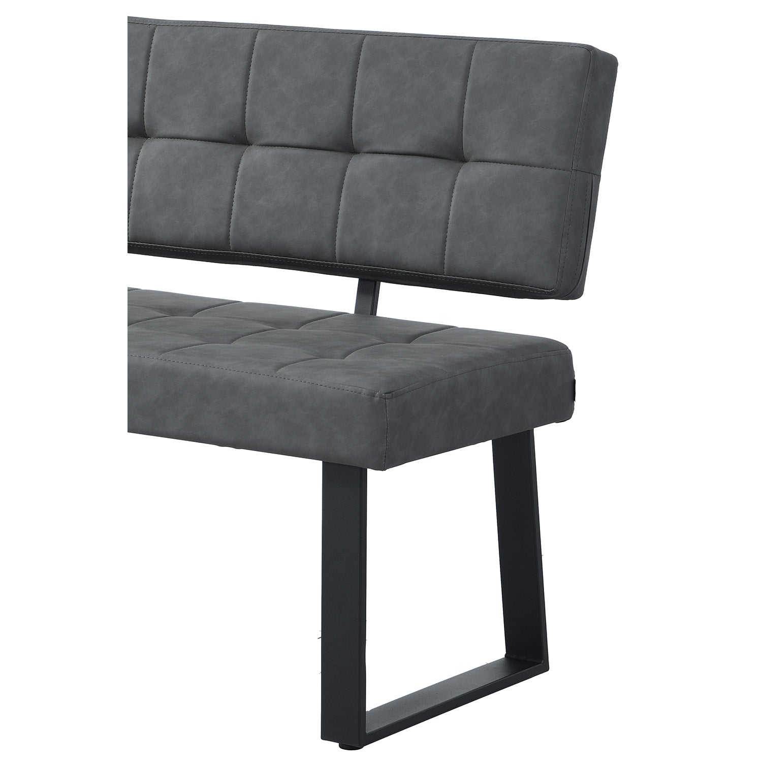 B-Ware Sitzbank SIGFRID, Kunstleder Schwarz, 160cm