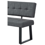 B-Ware Sitzbank SIGFRID, Kunstleder Schwarz, 120cm