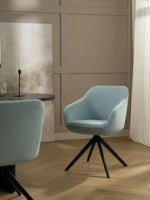 Esszimmerstuhl ARVIT – Drehbarer Stuhl mit Armlehnen & Cord oder Wildlederoptik | B&D home