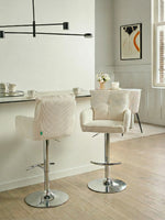 Kira 2er-Set- Premium Barhockerset in Cord oder Samtstoff