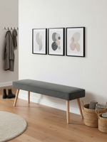 Sitzbank PAUL – Polsterbank mit Rückenlehne & Holzbeinen | B&D home