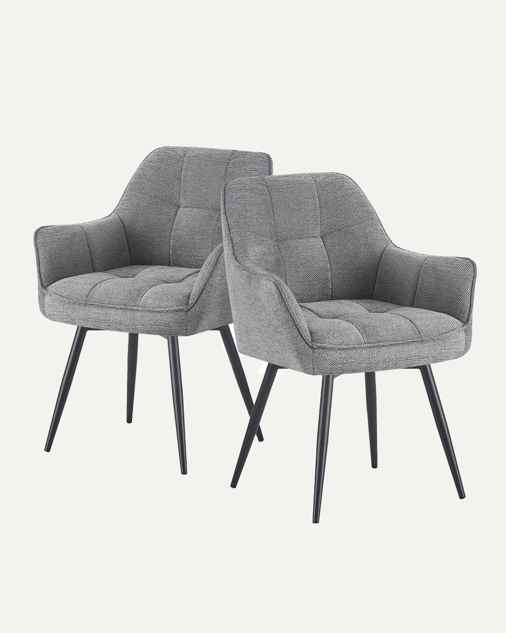 Dining chair KIELY B04 4-leg frame black set of 2