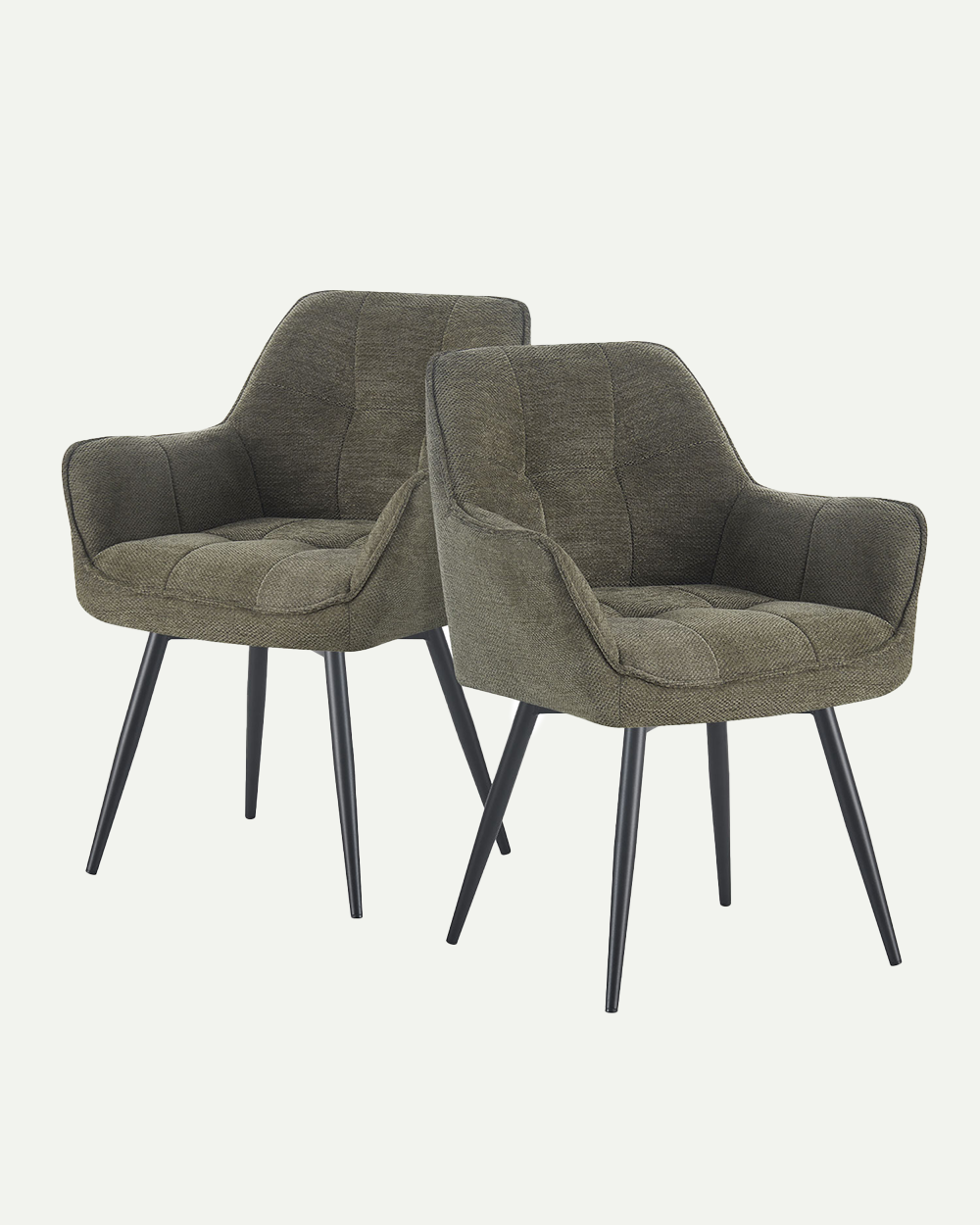 Dining chair KIELY B04 4-leg frame black set of 2