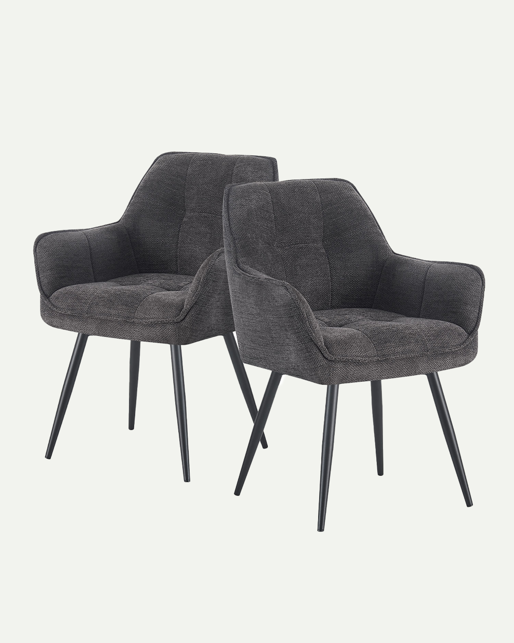 Dining chair KIELY B04 4-leg frame black set of 2