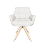 Esszimmerstühle THOMAS-LINA 2er Set, 360° drehbar, Massivholzgestell