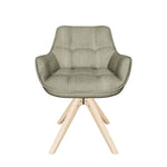 Esszimmerstühle THOMAS-LINA 2er Set, 360° drehbar, Massivholzgestell