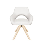 Esszimmerstühle THOMAS-LISA 2er Set, 360° drehbar, Massivholzgestell