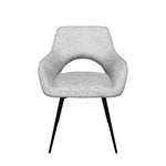 Esszimmerstühle THOMAS-RAYA 2er Set, zeitloser Polsterstuhl mit Metallbeinen