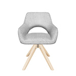 Esszimmerstühle THOMAS-LISA 2er Set, 360° drehbar, Massivholzgestell