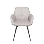 Esszimmerstühle THOMAS-AMIE 2er Set  | zeitloser Polsterstuhl mit Metallbeinen