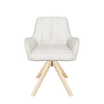 Esszimmerstühle THOMAS-FINA 2er Set, 360° drehbar, Massivholzgestell