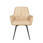 Esszimmerstühle THOMAS-BELA 2er Set, zeitloser Polsterstuhl mit Metallbeinen