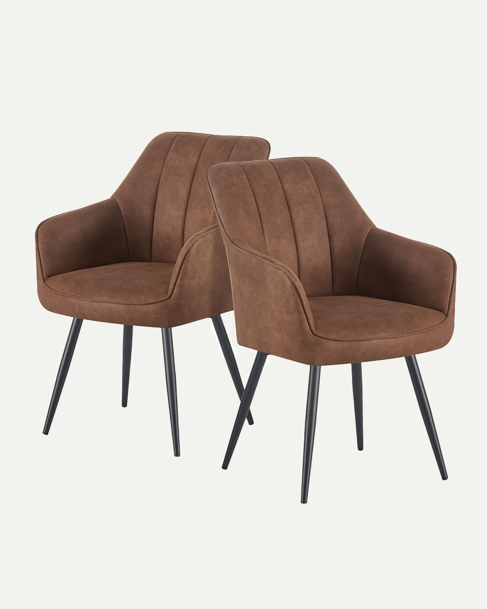 Esszimmerstühle THOMAS-AMIE 2er Set  | zeitloser Polsterstuhl mit Metallbeinen