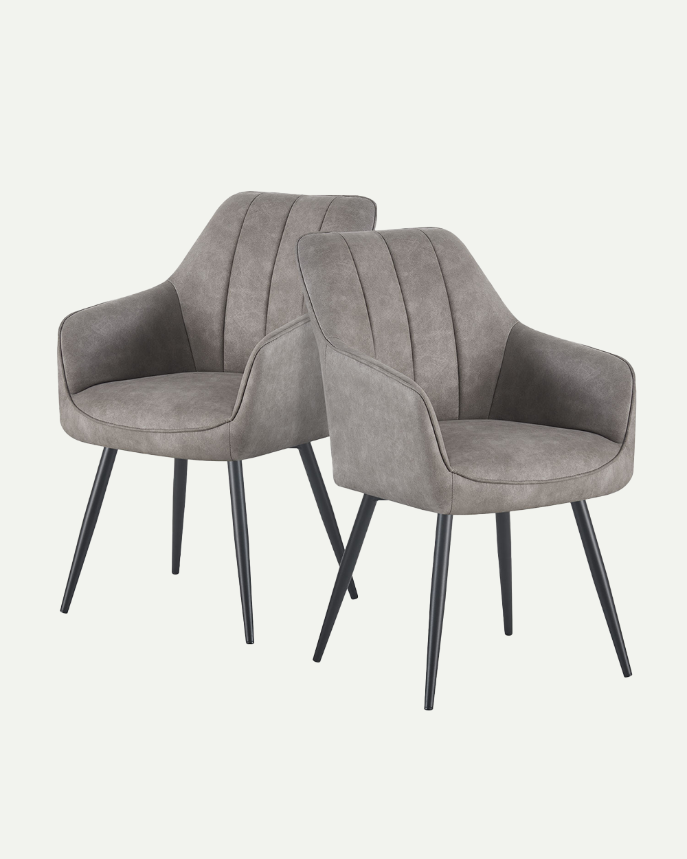 Esszimmerstühle THOMAS-AMIE 2er Set  | zeitloser Polsterstuhl mit Metallbeinen